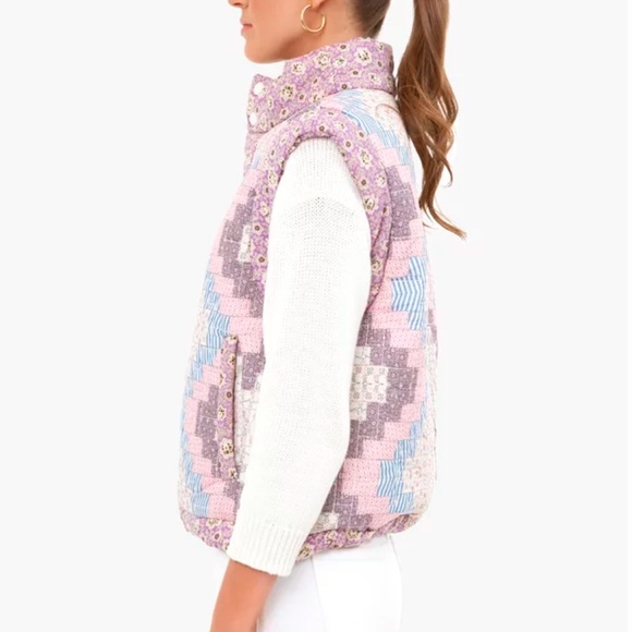 Sea NY Ida Puffer Vest (New with Tags) - Floral, Quilted, Puffer - 100% Cotton - Picture 4 of 8